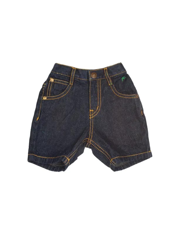 Gini and Jony Boys Washed Navy Blue 3/4 Length Pants