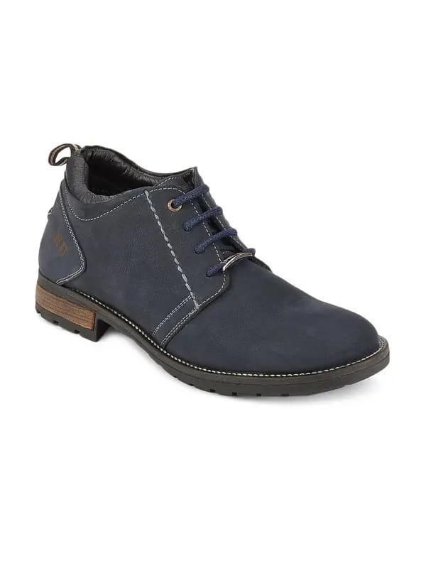 Numero Uno Men Navy Leather Shoes