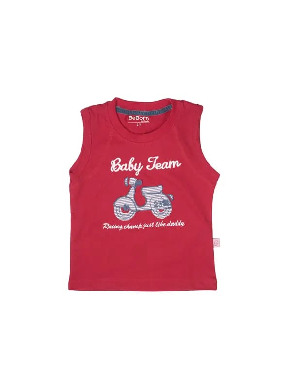 Doodle Boys Printed Red T-shirt