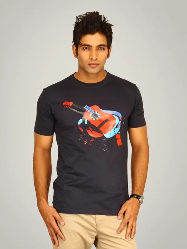 Myntra Mens Broken Guitar T-shirt