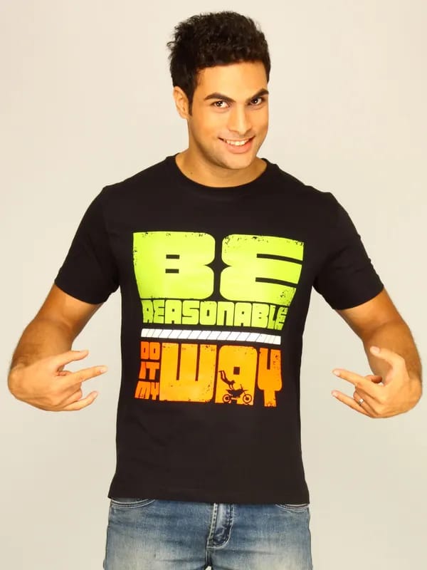 Myntra Mens Be Reasonable,Do It My Way T-shirt