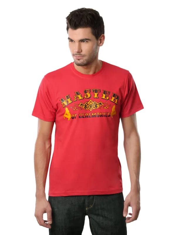 Myntra Men Master Of Ceremonise Red T-shirt