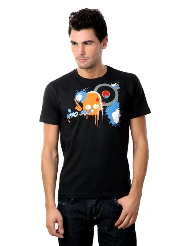 Myntra Men Black Afro Jazz T-shirt