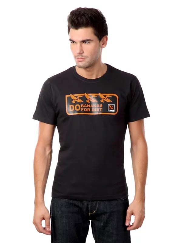 Myntra Men Black Do Bananas T-shirt