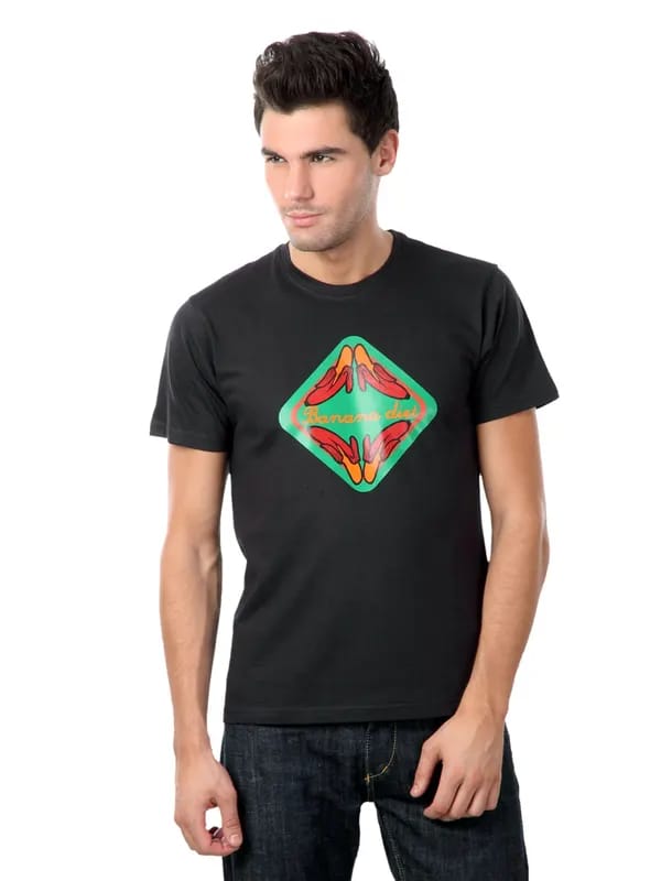 Myntra Men Black Banana Diet T-shirt