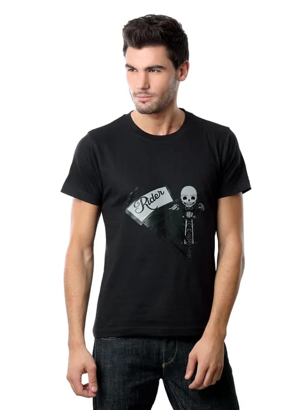Myntra Men Rider Black T-shirt