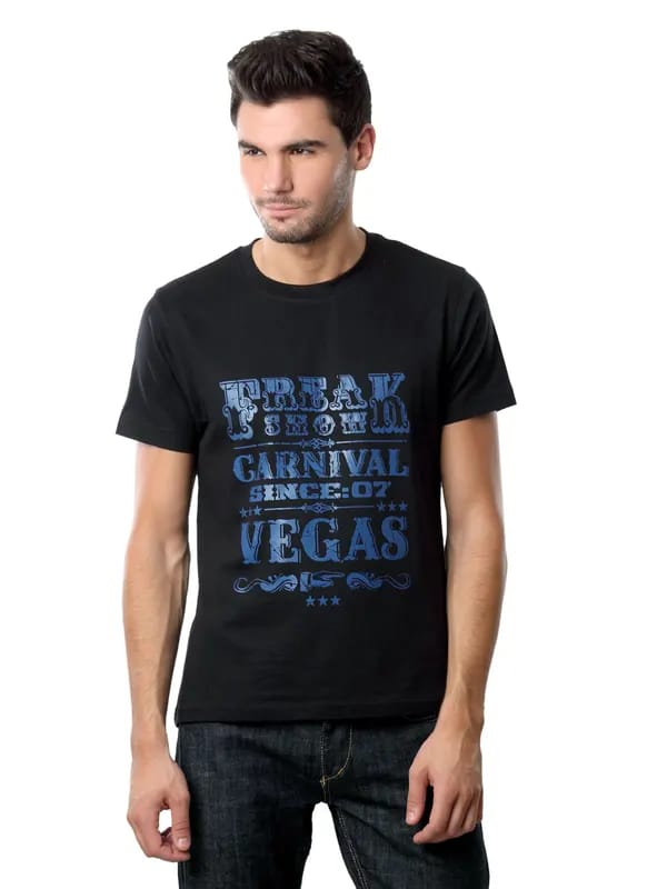 Myntra Men Freak Show Black T-shirt