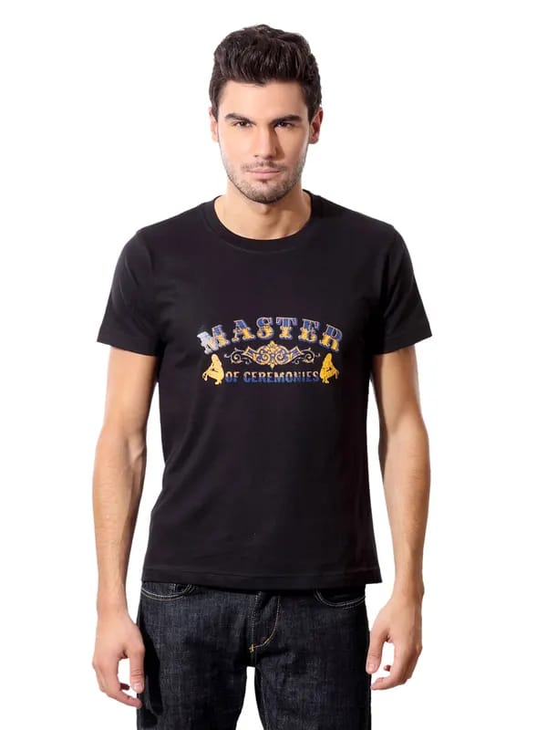 Myntra Men Master Of Ceremonies Black T-shirt