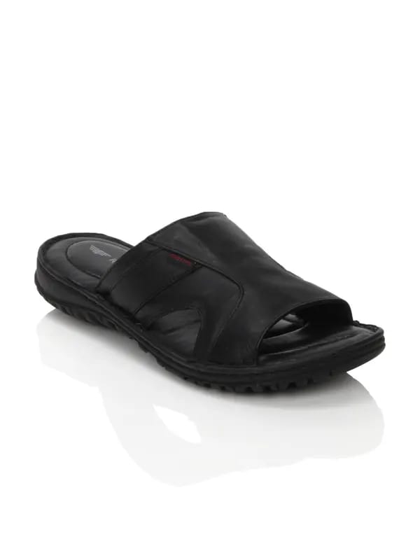 Red Tape Men Black Sandals