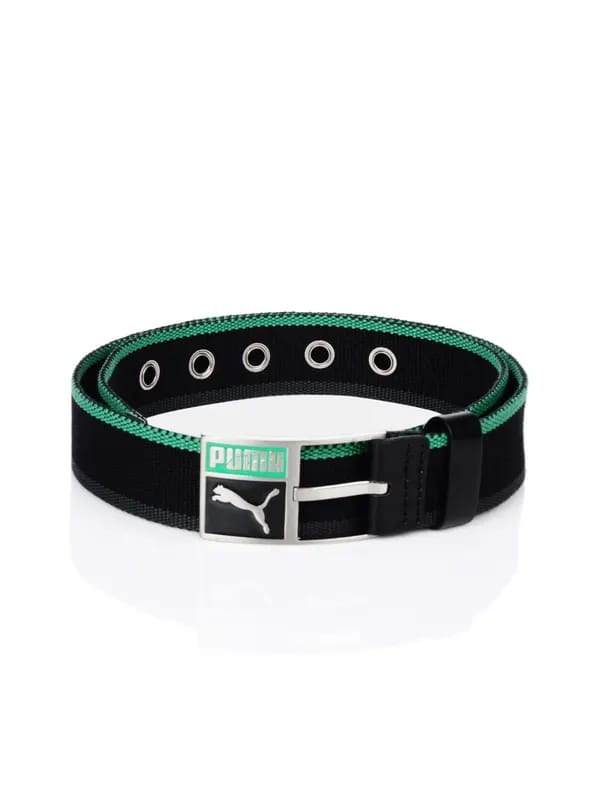 Puma Men Patch Webbing Black Belt