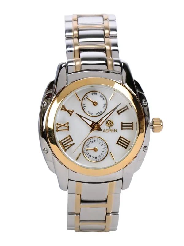 Aspen Women White Dial Chronograph Watch