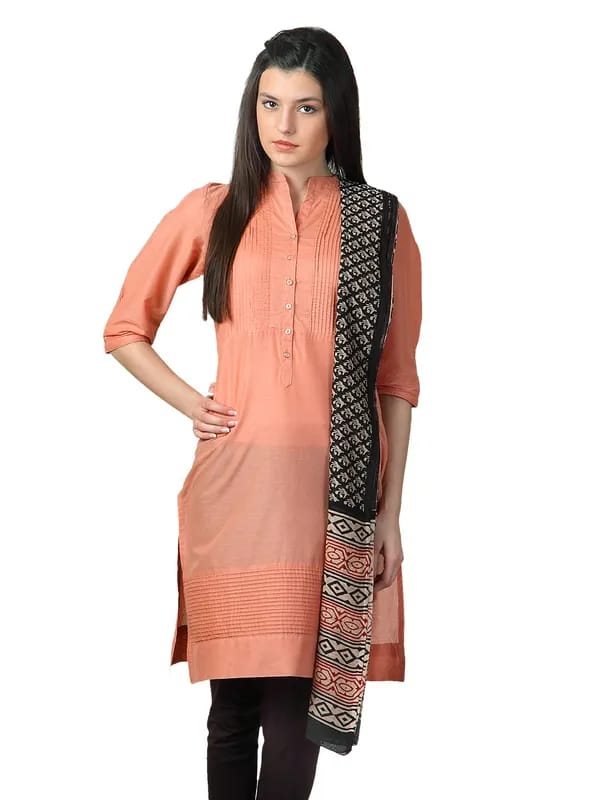 Fabindia Women Black Dupatta