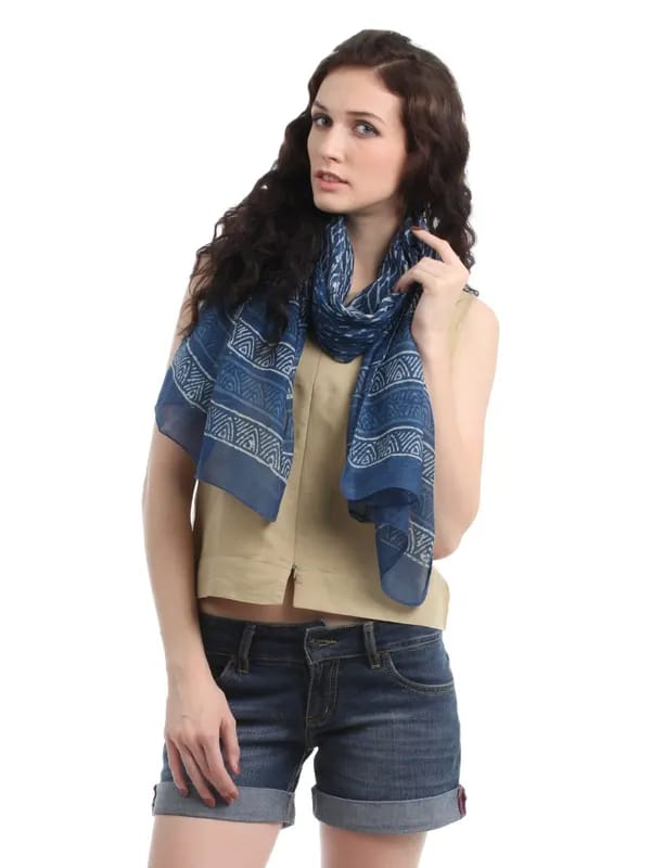 Fabindia Women Blue Stole