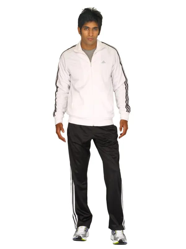 ADIDAS Men's White Black Tracksuit