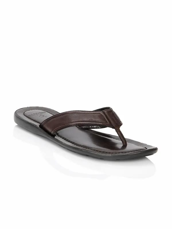 Enroute Men Brown Flip Flops