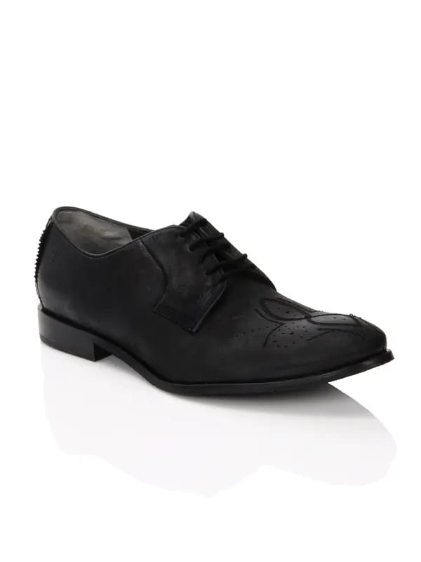 Enroute Men Black Formal Shoes