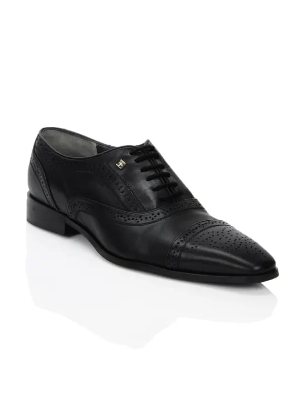 Enroute Men Black Formal Shoes