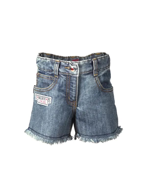 Doodle Girls Washed Blue Shorts
