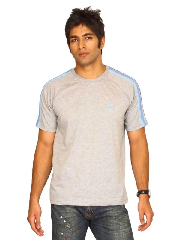 ADIDAS Men's Med Grey Blue T-shirt