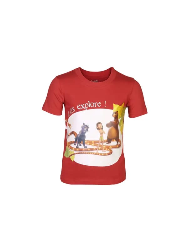 Jungle Book Boys Lets Explore Red T-shirt