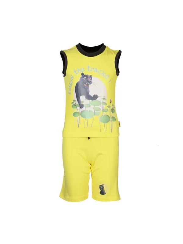 Jungle Book Boys Follow The Tracks Yellow T-shirt