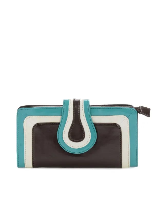 Peperone Women Brown & Blue Clutch