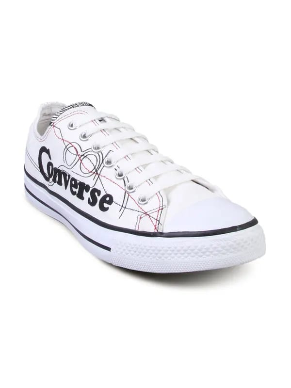Converse Men's Chuck Taylor Print OX White Canvas Shoe