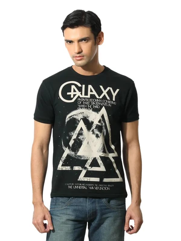 Flying Machine Men Tee Black T-shirt