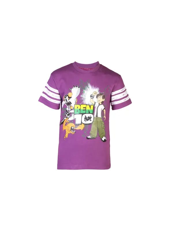 Ben 10 Boys Crew Purple T-shirt