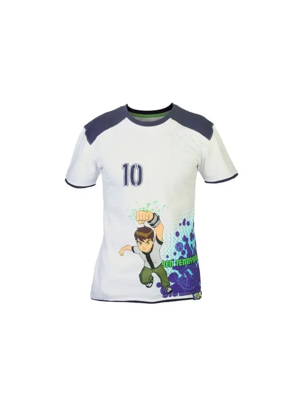 Ben 10 Boys Crew White T-shirt