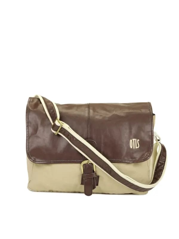 OTLS Unisex Beige Messenger Bag