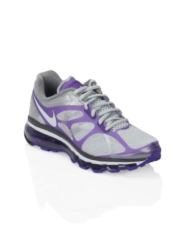 Nike Women Air Max Grey & Purple Sports Shoes