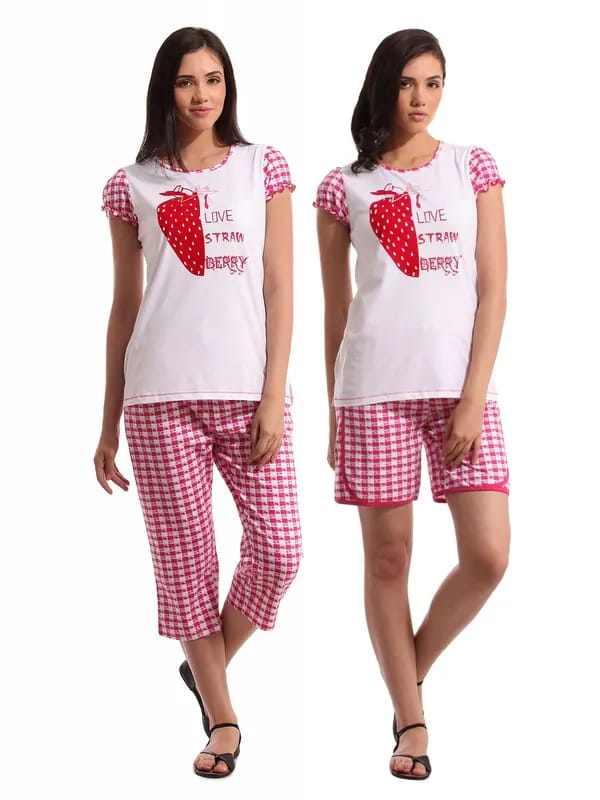 SDL by Sweet Dreams Women White Night suits