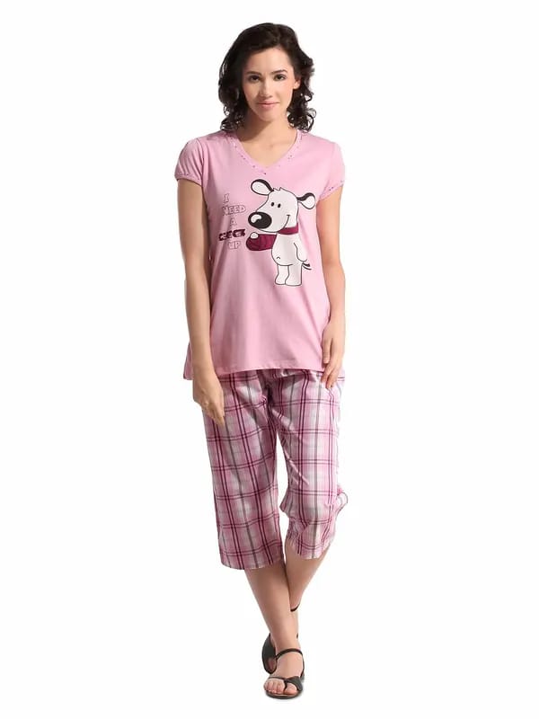 SDL by Sweet Dreams Women Pink Night suits