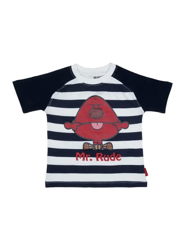 Mr. Men Boys Mr. Rude Navy Blue T-shirt