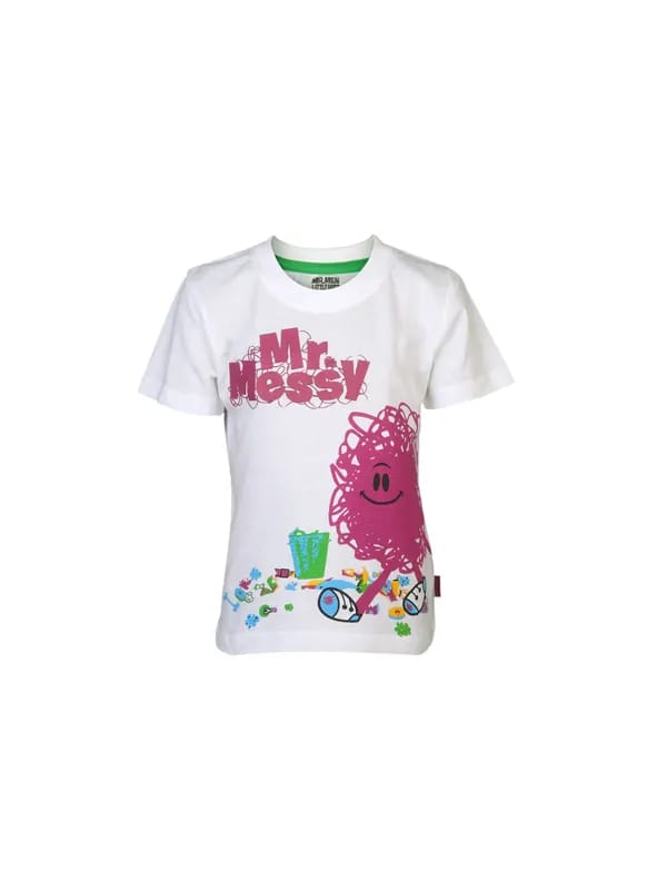 Mr.Men Boys Mr. Messy White T-shirt