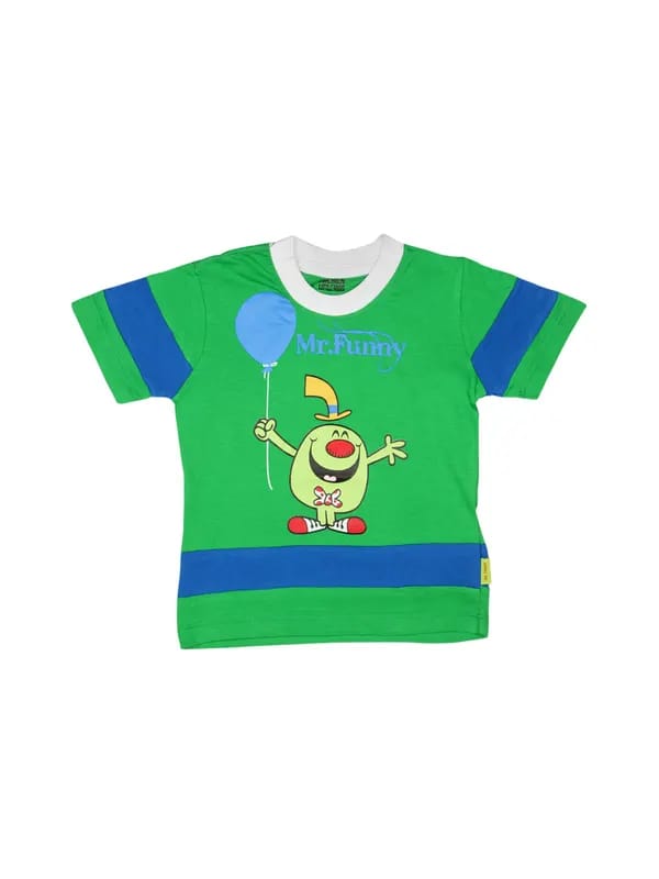 Mr.Men Boys Mr. Funny Green T-shirt