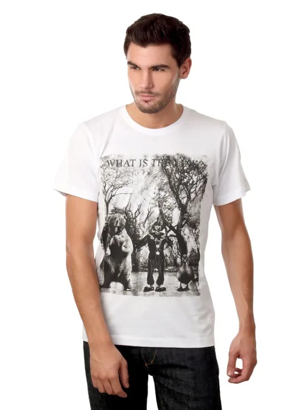 Jack & Jones Men Dino White T-shirt