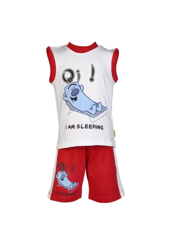 Mr.Men Boys I Am Sleeping White Clothing Set