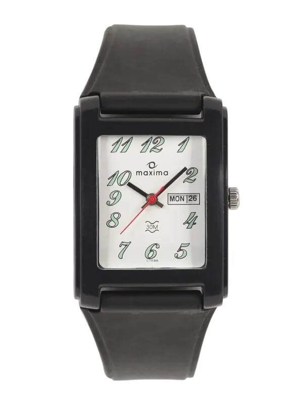 Maxima Men White Dial Watch