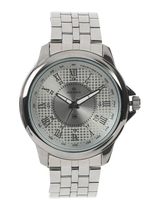 Maxima Men Steel Dial Attivo Watch
