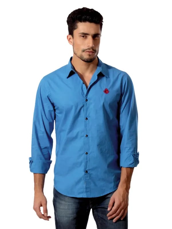 Spykar Men Passion Blue Shirt