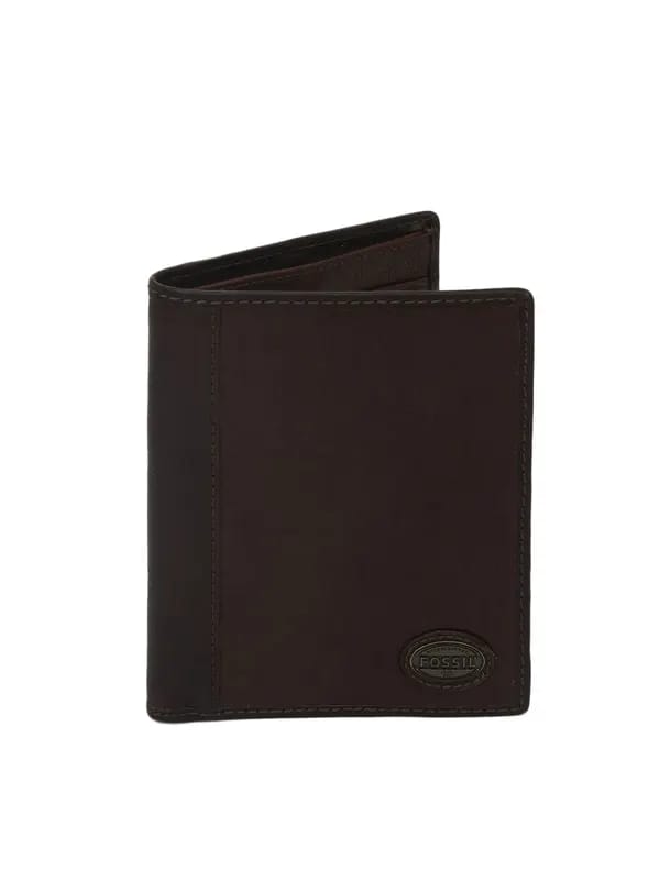 Fossil Unisex Brown Passport Holder With Wallet