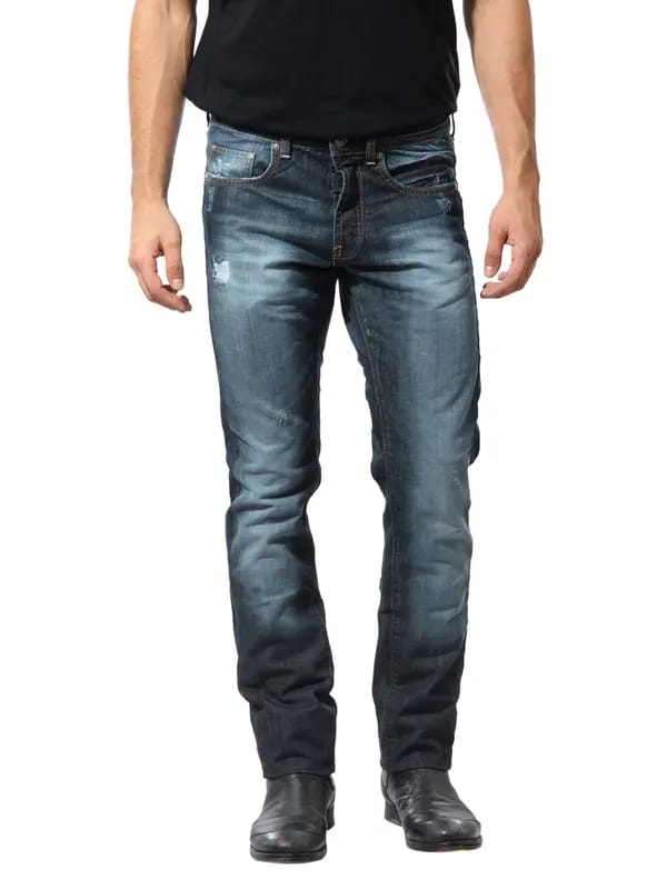 United Colors of Benetton Men Washed Blue Jeans