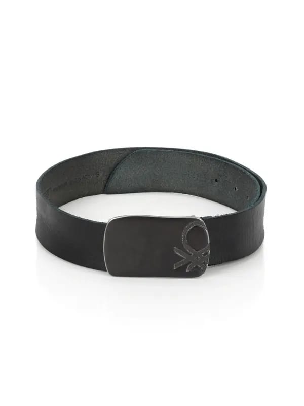 United Colors of Benetton Men Leather Black Belt