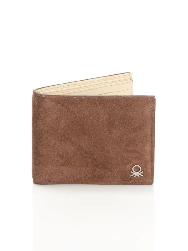 United Colors of Benetton Men Leather Brown Wallet
