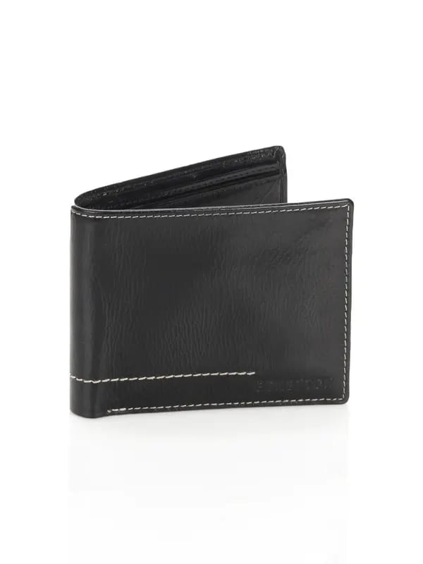 United Colors of Benetton Men Leather Black Wallet