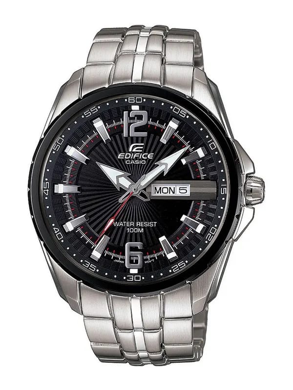 CASIO Edifice Men Black Dial Analogue Watch ED444