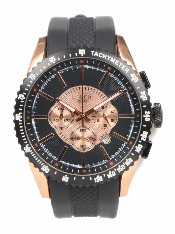 Esprit Men Black Chronograph Watch