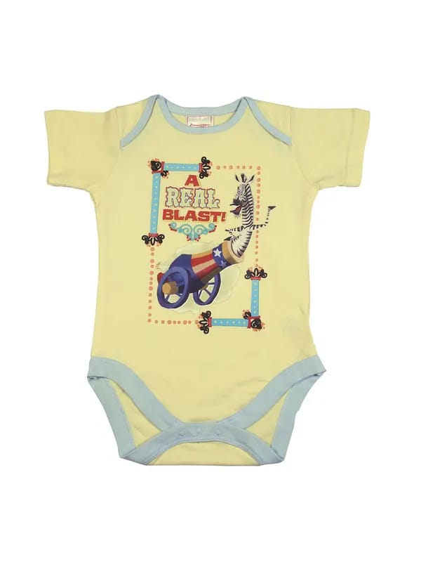 Madagascar3 Infant Girls Lemon Yellow Snapsuit Romper